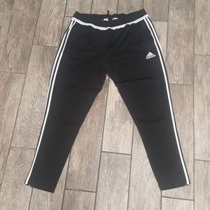 Adidas black and white sweat pants